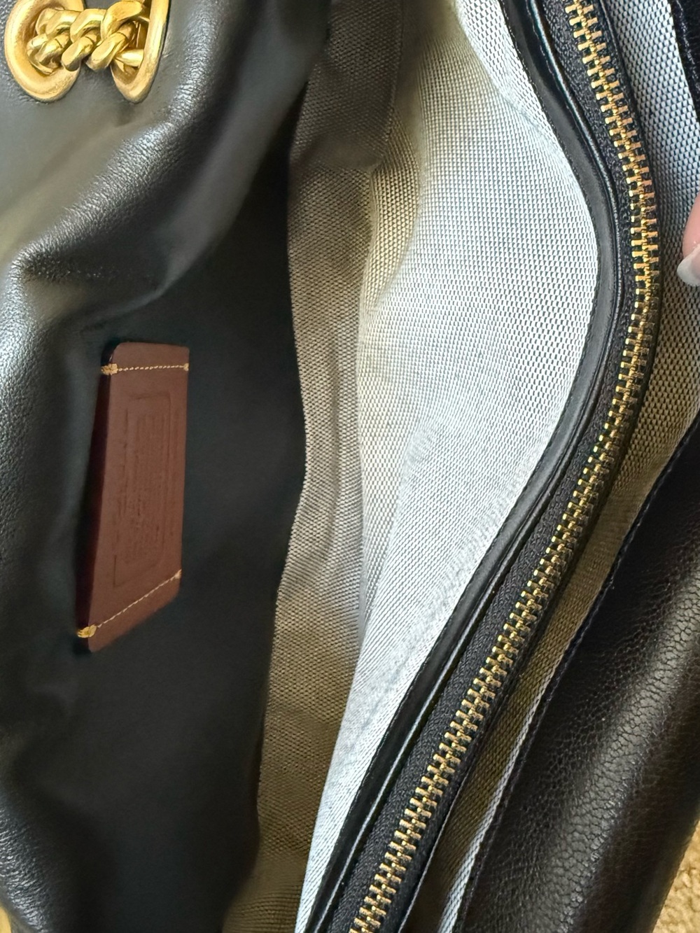 Coach Black Quilted Soft Tabby 26 in Black - Picture 7 of 12